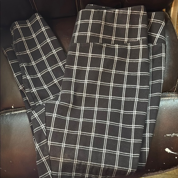 Black and White Checkered Men's Pants - Picture 1 of 2
